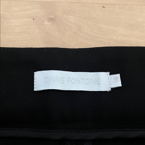 Anne Fontaine black crepe side zip straight leg mid ride trousers size S - Picture 4 of 6